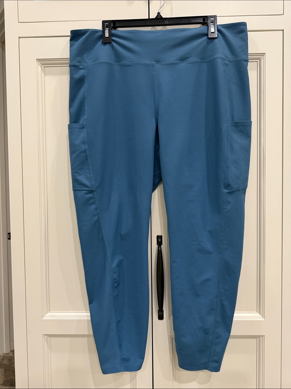 LL Bean Women’s 2X Everyday Performance 7/8 Leggings High-Rise Pocket Iron Blue